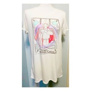 🌻Howl’s Moving Castle❤️ Wizard Off-White Tee NWT